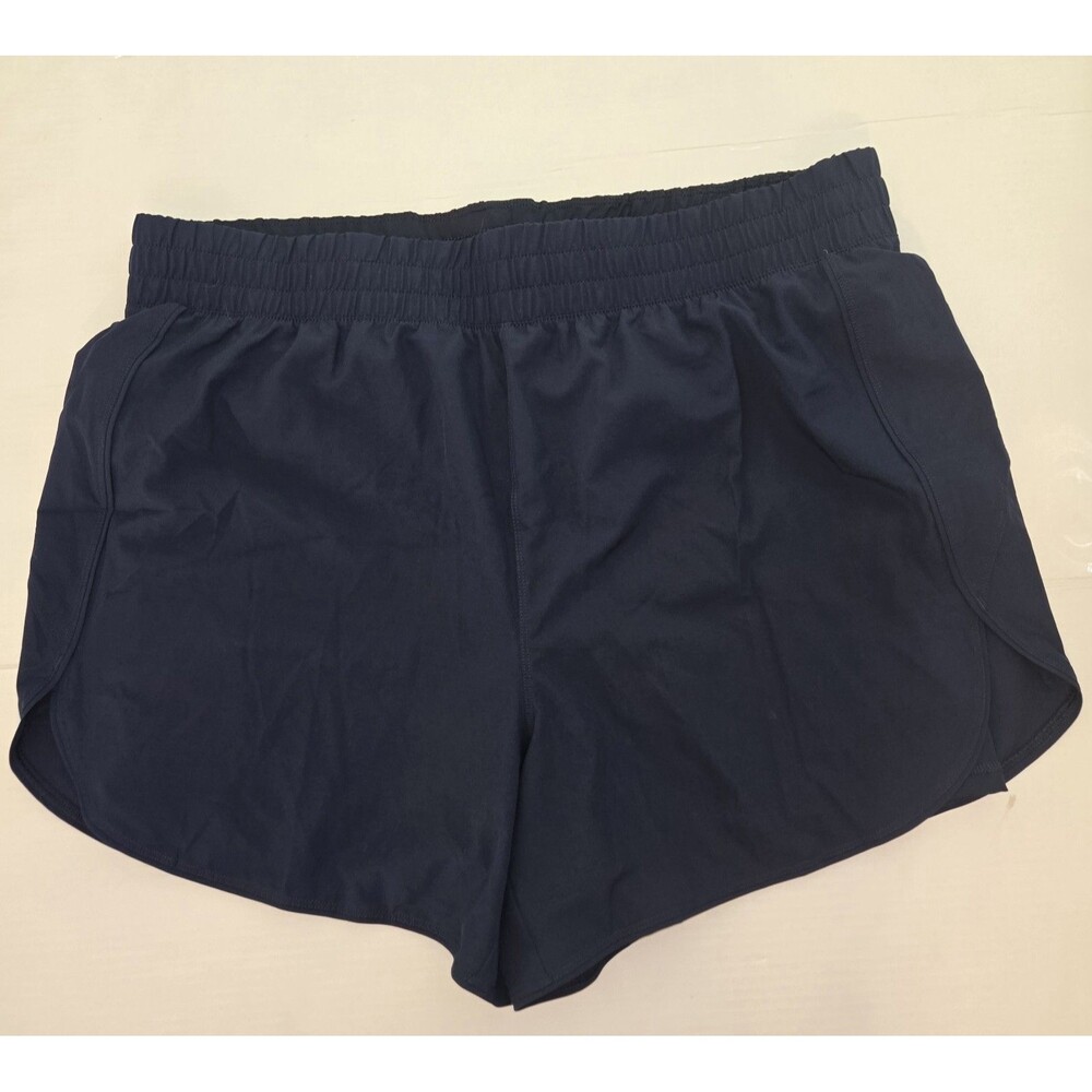 Avia Women’s Plus XXL Blue Solid Athletic Shorts Stretch Gym & Training